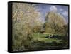 The Garden of Monsieur Hoschedé in Montgeron, 1881-Alfred Sisley-Framed Stretched Canvas