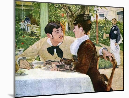 The Garden of Pere Lathuille, 1879-Edouard Manet-Mounted Giclee Print