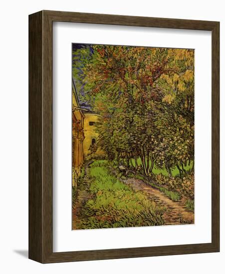 The Garden of Saint-Paul Hospital-Vincent van Gogh-Framed Art Print