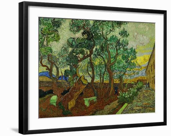 The Garden of St. Paul's Hospital at St. Remy, c.1889-Vincent van Gogh-Framed Giclee Print