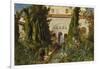 The Garden of the Generalife Palace, Granada, 1885-Ludwig Hans Fischer-Framed Giclee Print