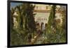 The Garden of the Generalife Palace, Granada, 1885-Ludwig Hans Fischer-Framed Giclee Print