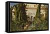 The Garden of the Generalife Palace, Granada, 1885-Ludwig Hans Fischer-Framed Stretched Canvas