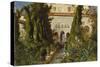 The Garden of the Generalife Palace, Granada, 1885-Ludwig Hans Fischer-Stretched Canvas