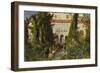 The Garden of the Generalife Palace, Granada, 1885-Ludwig Hans Fischer-Framed Giclee Print