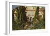 The Garden of the Generalife Palace, Granada, 1885-Ludwig Hans Fischer-Framed Giclee Print