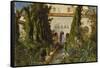 The Garden of the Generalife Palace, Granada, 1885-Ludwig Hans Fischer-Framed Stretched Canvas