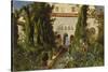 The Garden of the Generalife Palace, Granada, 1885-Ludwig Hans Fischer-Stretched Canvas