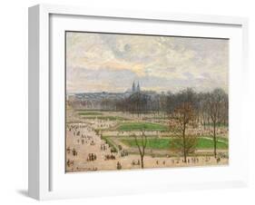 The Garden of the Tuileries on a Winter Afternoon, 1899-Camille Pissarro-Framed Giclee Print