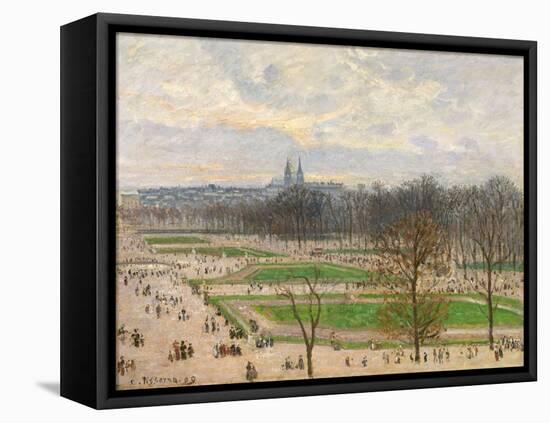 The Garden of the Tuileries on a Winter Afternoon, 1899-Camille Pissarro-Framed Stretched Canvas