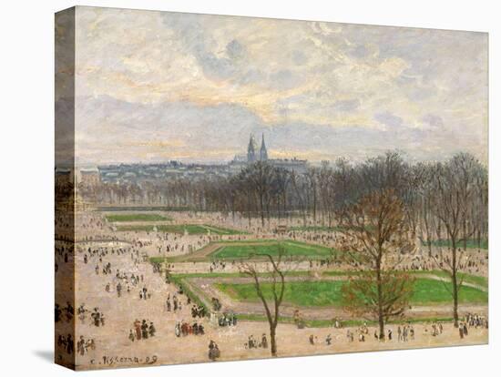 The Garden of the Tuileries on a Winter Afternoon, 1899-Camille Pissarro-Stretched Canvas