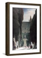 The Garden of the Villa D'Este, 1830-Karl Blechen-Framed Giclee Print