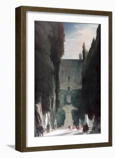 The Garden of the Villa D'Este, 1830-Karl Blechen-Framed Giclee Print