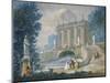 The Garden of Versailles, Tempera Painting-null-Mounted Giclee Print