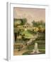 The Garden on the Hill Side, Castle Combe, from 'The Garden's of England', Published 1857-E. Adveno Brooke-Framed Giclee Print