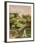 The Garden on the Hill Side, Castle Combe, from 'The Garden's of England', Published 1857-E. Adveno Brooke-Framed Giclee Print