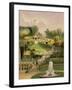 The Garden on the Hill Side, Castle Combe, from 'The Garden's of England', Published 1857-E. Adveno Brooke-Framed Giclee Print