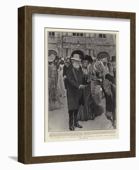 The Garden Party at Hatfield House, Lord Salisbury Receiving Indian Princes-Frank Craig-Framed Giclee Print