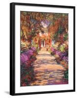 The Garden Path-Claude Monet-Framed Art Print