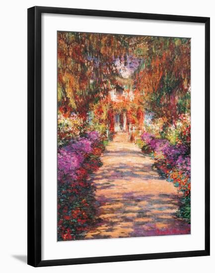 The Garden Path-Claude Monet-Framed Art Print