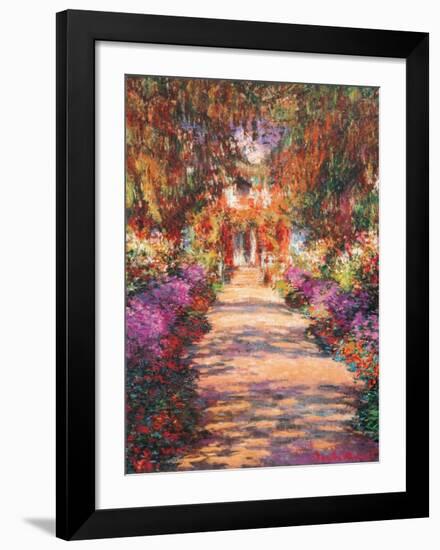 The Garden Path-Claude Monet-Framed Art Print