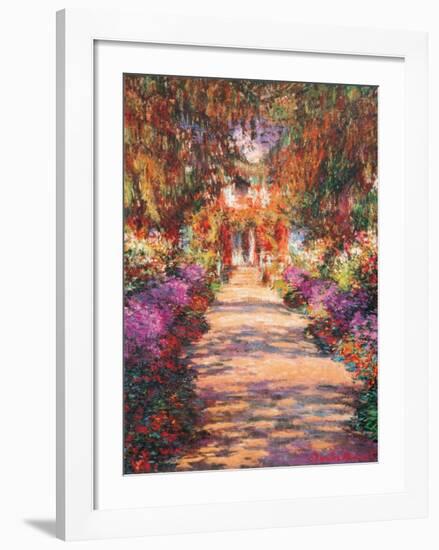 The Garden Path-Claude Monet-Framed Art Print