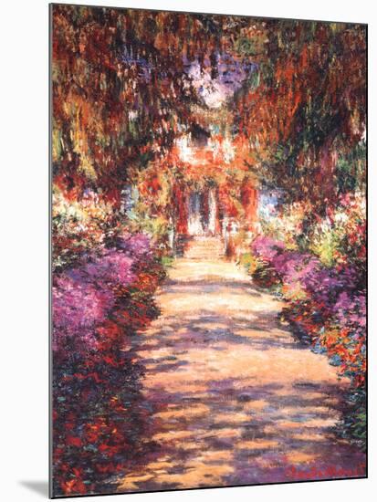 The Garden Path-Claude Monet-Mounted Art Print