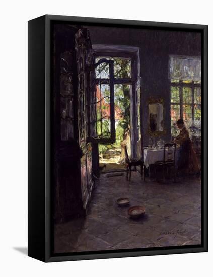 The Garden Room-Gotthardt Johann Kuehl-Framed Stretched Canvas