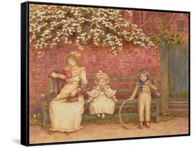 The Garden Seat-Kate Greenaway-Framed Stretched Canvas