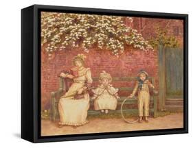 The Garden Seat-Kate Greenaway-Framed Stretched Canvas