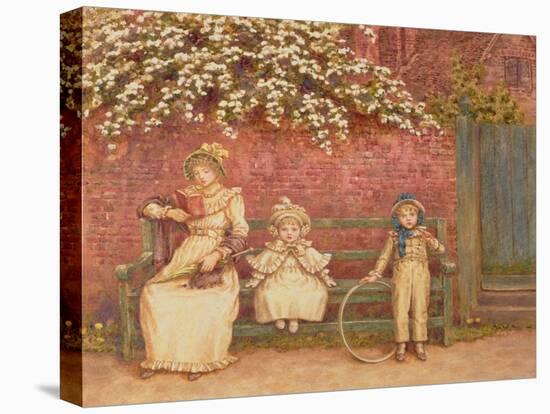 The Garden Seat-Kate Greenaway-Stretched Canvas