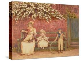 The Garden Seat-Kate Greenaway-Stretched Canvas