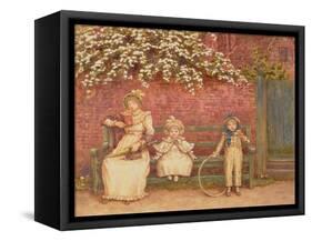 The Garden Seat-Kate Greenaway-Framed Stretched Canvas