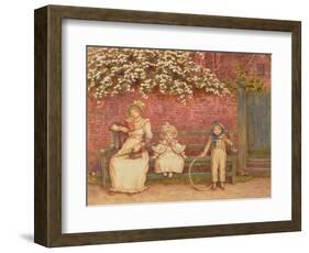 The Garden Seat-Kate Greenaway-Framed Giclee Print