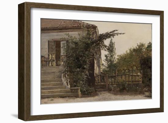The Garden Steps Leading to the Artist’s Studio at Blegdammen outside Copenhagen, 1845-Christen Schjellerup Kobke-Framed Giclee Print