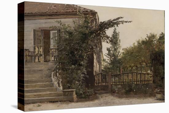 The Garden Steps Leading to the Artist’s Studio at Blegdammen outside Copenhagen, 1845-Christen Schjellerup Kobke-Stretched Canvas