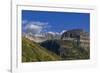 The Garden Wall and Haystack Butte with seasons first snow in Glacier National Park, Montana, USA-Chuck Haney-Framed Photographic Print