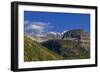 The Garden Wall and Haystack Butte with seasons first snow in Glacier National Park, Montana, USA-Chuck Haney-Framed Photographic Print