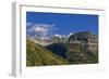 The Garden Wall and Haystack Butte with seasons first snow in Glacier National Park, Montana, USA-Chuck Haney-Framed Photographic Print