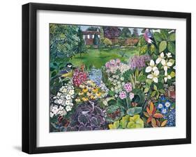 The Garden with Birds and Butterflies-Hilary Jones-Framed Giclee Print