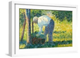 The Gardener, 1882-83-Georges Pierre Seurat-Framed Giclee Print