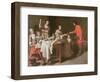 The Gardener Offers Flowers to His Mistress-Mathieu Le Nain-Framed Giclee Print