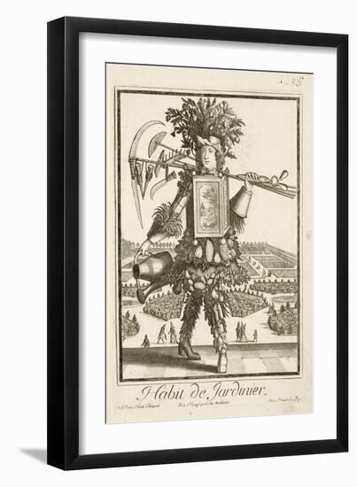 The Gardener's Costume, Illustration from the 'Dictionnaire des Sciences' by Denis Diderot-null-Framed Giclee Print
