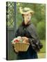The Gardener's Daughter, 1876-George Dunlop Leslie-Stretched Canvas
