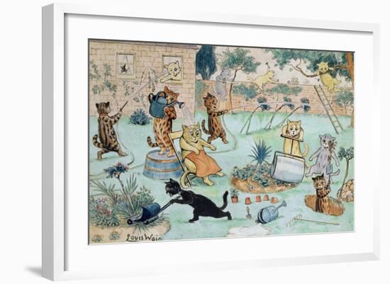 The Gardeners-Louis Wain-Framed Giclee Print