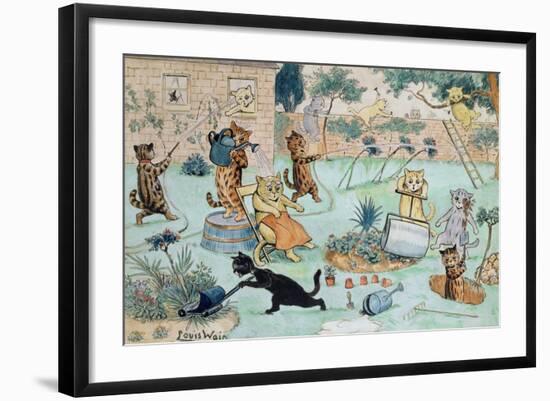 The Gardeners-Louis Wain-Framed Giclee Print