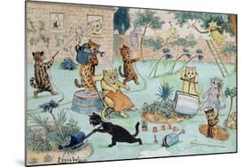 The Gardeners-Louis Wain-Mounted Giclee Print