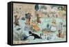 The Gardeners-Louis Wain-Framed Stretched Canvas