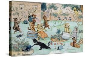 The Gardeners-Louis Wain-Stretched Canvas