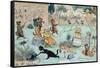 The Gardeners-Louis Wain-Framed Stretched Canvas